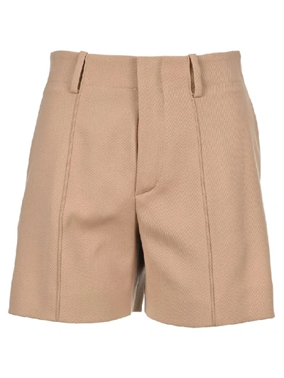 Chloé High-rise Tailored Shorts In Soft Tan