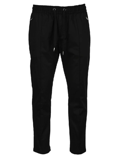 Dolce & Gabbana Tapered Track Trousers In Black,white