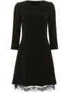 DOLCE & GABBANA MINI DRESS WITH LACE INSERT,11180847