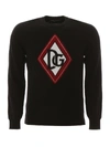 DOLCE & GABBANA PULLOVER WITH LOGO INTARSIA,GX883T JAWUK S9000