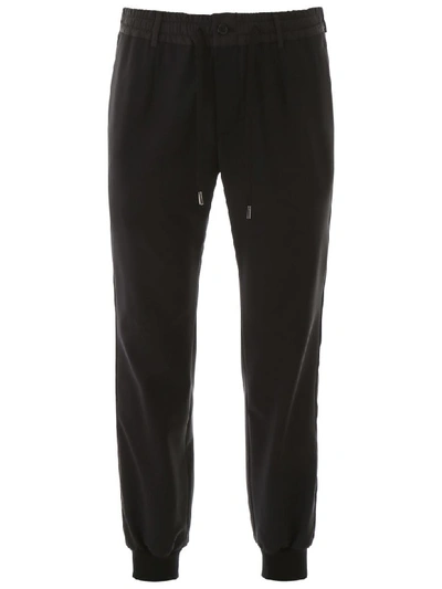 Dolce & Gabbana Joggers With Side Bands In Black