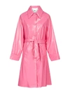 Mm6 Maison Margiela Belted Vinyl Trench Coat In Barbie Pink