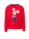 Alberta Ferretti Topo Gigio Its My Year Sweatshirt In Red