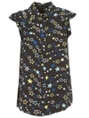 LOVE MOSCHINO SHIRT W/S VOLANT STARS PRINTING,11180118