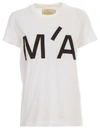 MARQUES' ALMEIDA T-SHIRT S/S LOGO EMBROIDERED CAP SLEEVE,RST20TP0178JRS WHITE