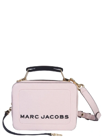 Marc Jacobs The Box 20 Leather Crossbody Bag In Powder