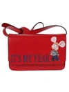 Alberta Ferretti Topo Gigio Shoulder Bag In Red