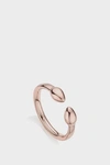 Monica Vinader 18k Rose Gold Vermeil Fiji Bud Stacking Ring In Metallic