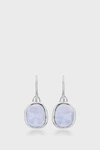 Monica Vinader Blue Lace Agate And Sterling Silver Siren Wire Earrings