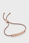 Monica Vinader Engravable Havana Mini Friendship Bracelet In Rose Gold