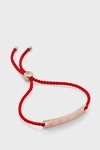 MONICA VINADER 18k Rose Gold Vermeil Coral Havana Mini Friendship Bracelet,RP-BM-HAMI-COR