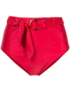 Duskii High-waisted Bikini Bottoms In Red