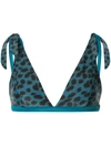 Duskii Océane Reversible Bikini Top In Green