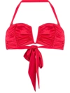 Duskii Bandeau Bikini Top In Red