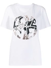 Alberta Ferretti Sequinned Print T-shirt In White
