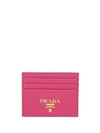 PRADA LOGO-PLAQUE SQUARE CARDHOLDER