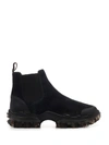 MONCLER MONCLER PANELLED SUEDE ANKLE BOOTS