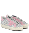 GOLDEN GOOSE HI STAR GLITTER SNEAKERS,P00434056