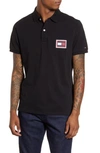 TOMMY HILFIGER EMBOSSED FLAG PIQUE POLO,MW12247