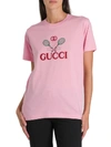 GUCCI TENNIS EMBROIDERED T-SHIRT,11182673