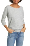 Frame Le Garcon Long Sleeve Pima Cotton Tee In Gris Heather