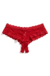 Hanky Panky After Midnight Crotchless Cheeky Hipster Lingerie 482921 In Red