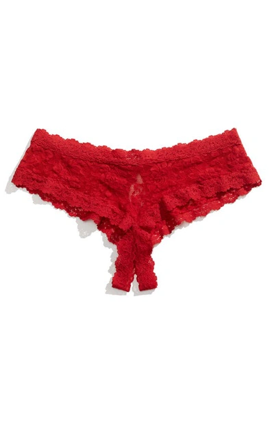 Hanky Panky After Midnight Crotchless Cheeky Hipster Lingerie 482921 In Red