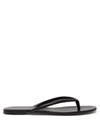 Gianvito Rossi Calypso Leather Thong Sandals In Black