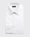 TOM FORD SOLID BARREL-CUFF DRESS SHIRT, WHITE,PROD153820005