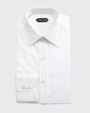 Tom Ford Solid Button-down Dress Shirt In White