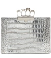 ALEXANDER MCQUEEN FOUR RING SMALL LEATHER CLUTCH,P00439840