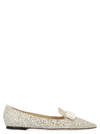 JIMMY CHOO JIMMY CHOO GALA GLITTERED BALLERINA FLAT SHOES