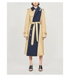 MONSE Double-collar contrast stretch-cotton trench coat