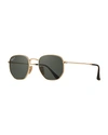 Ray Ban Men's Round Metal Polarized Sunglasses, 51mm In Dark Green