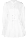 ELLERY WHITE CORSET BELT SHIRT,9FT356SH