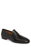 Magnanni Roberto Leather Penny Loafers In Black