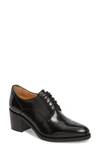 The Office Of Angela Scott Miss Button Heeled Oxfords In Black