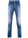 DSQUARED2 INK SPLASHES STRAIGHT JEANS