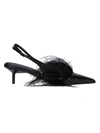 MARQUES' ALMEIDA FEATHER SLING BACK PUMPS,RST20AC0149LTH