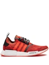 Adidas Originals Nmd_r1 Primeknit Nyc "red Apple" Sneakers In Red