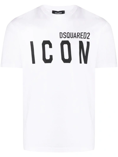 Dsquared2 White Icon Cool T-shirt In White/black