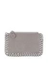 Stella Mccartney Falabella Zipped Wallet In Grey