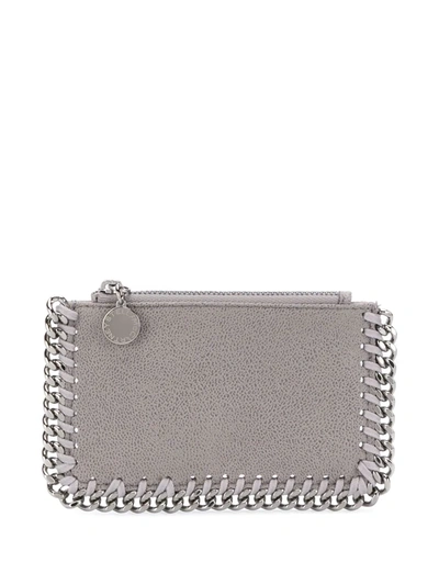 Stella Mccartney Falabella Zipped Wallet In Grey
