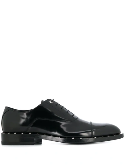 Jimmy Choo Falcon Star-embellished Oxford Shoes In Black