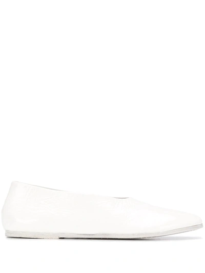 Marsèll Coltellaccio Slip-on Ballerina Shoes In White