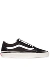 Vans Old Skool Womens Canvas Low Top Skate Shoes In Black