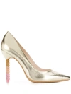 SOPHIA WEBSTER COCO CRYSTAL-BEADED HEEL PUMPS