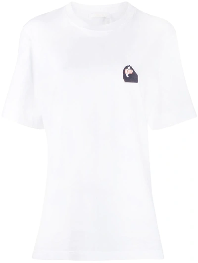 Chloé Chloe White Cotton Jersey Logo Classic T-shirt