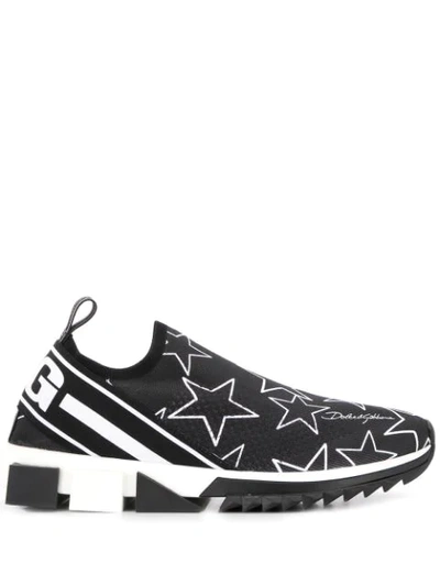 Dolce & Gabbana Dolce And Gabbana Black Millennial Star Sorrento Slip-on Trainers