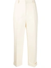 CHRISTIAN WIJNANTS FRONT PLEATED CROPPED TROUSERS